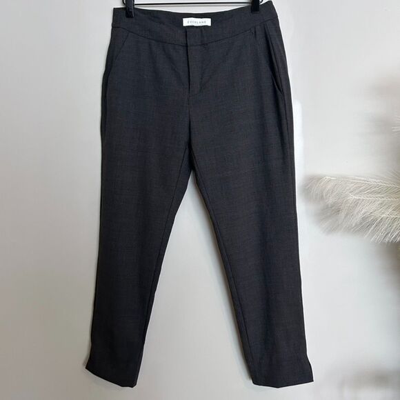 Everlane Women's The Slim Wool Trouser - Charcoal Gray - Picture 3 of 9